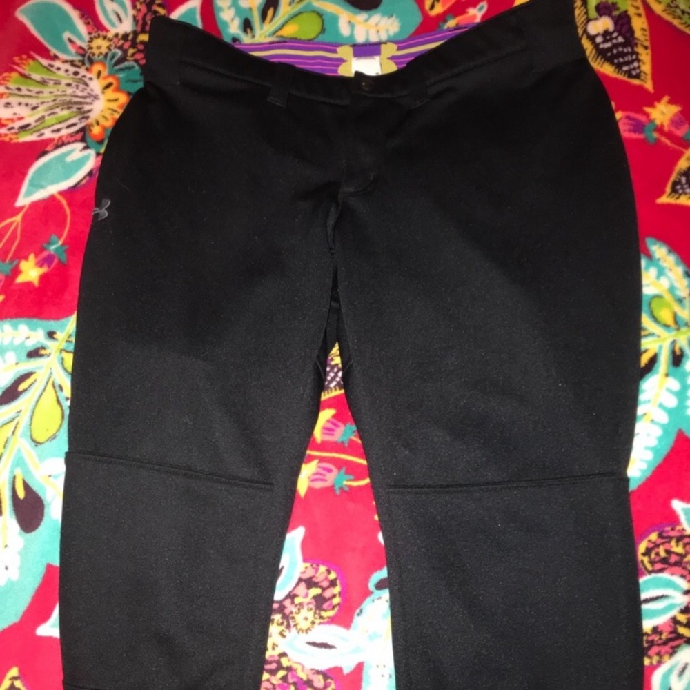 UNDER ARMOUR Black Womens Softball Pants